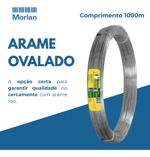 Arame Liso Ovalado Para Gado 1000m Cerca Rural Galvanizado - Imagem Secundária